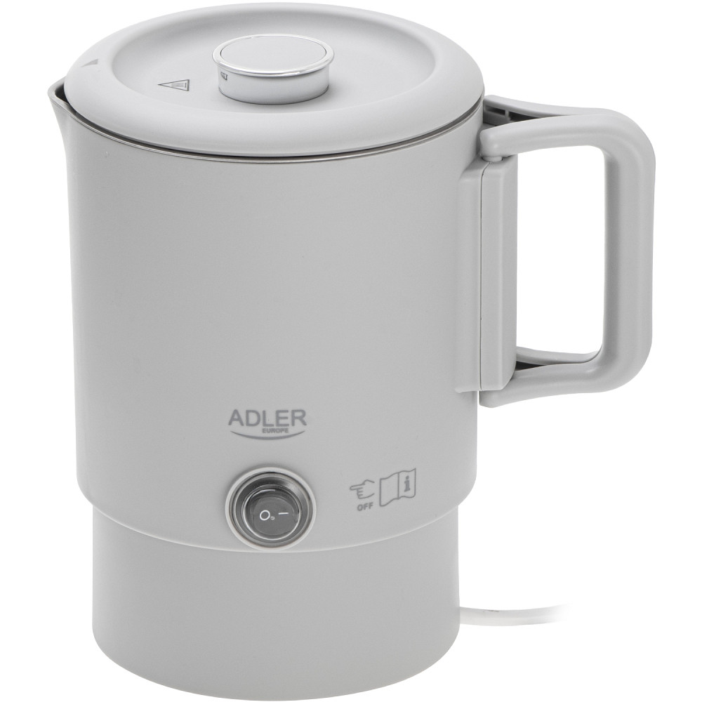 Електрочайник Adler AD 1388g дорожній 650Вт/ 0.8л/ подвійні стінки/ автовимкнення/сірий Вінниця - фото 4