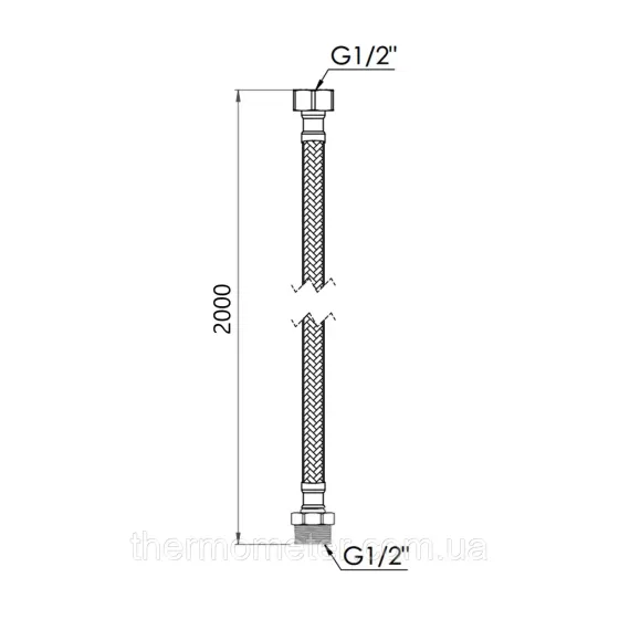 Гибкая подводка для воды Thermo Alliance Forte ВН 200 см SF392W200 Киев