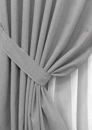 Комплект готовых штор VR-Textil Блэкаут двусторонний ASHEN NIGHT № 1840ш Светло-серый 200х270 см 2 шт (32-202) Киев