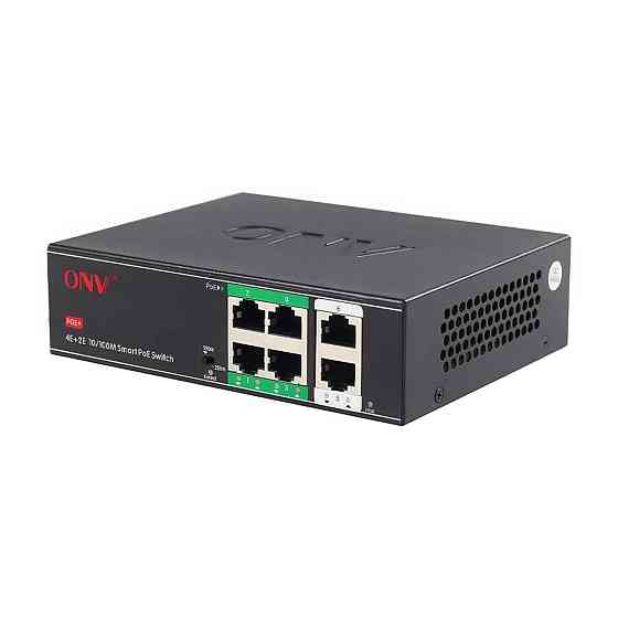 PoE-комутатор некерований 6-портовий ONV-H1064PSD з 4 портами PoE (73-00059) Київ
