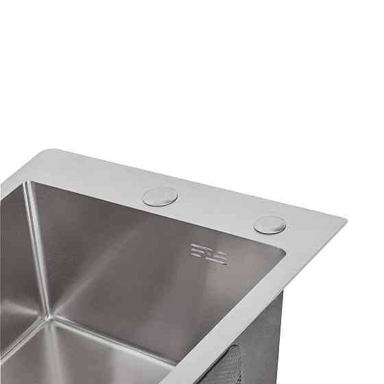 Мийка для кухні інтегрована Lidz Handmade H4050 (LDH4050BRU39258) Brushed Steel 3,0/1,0 мм Київ