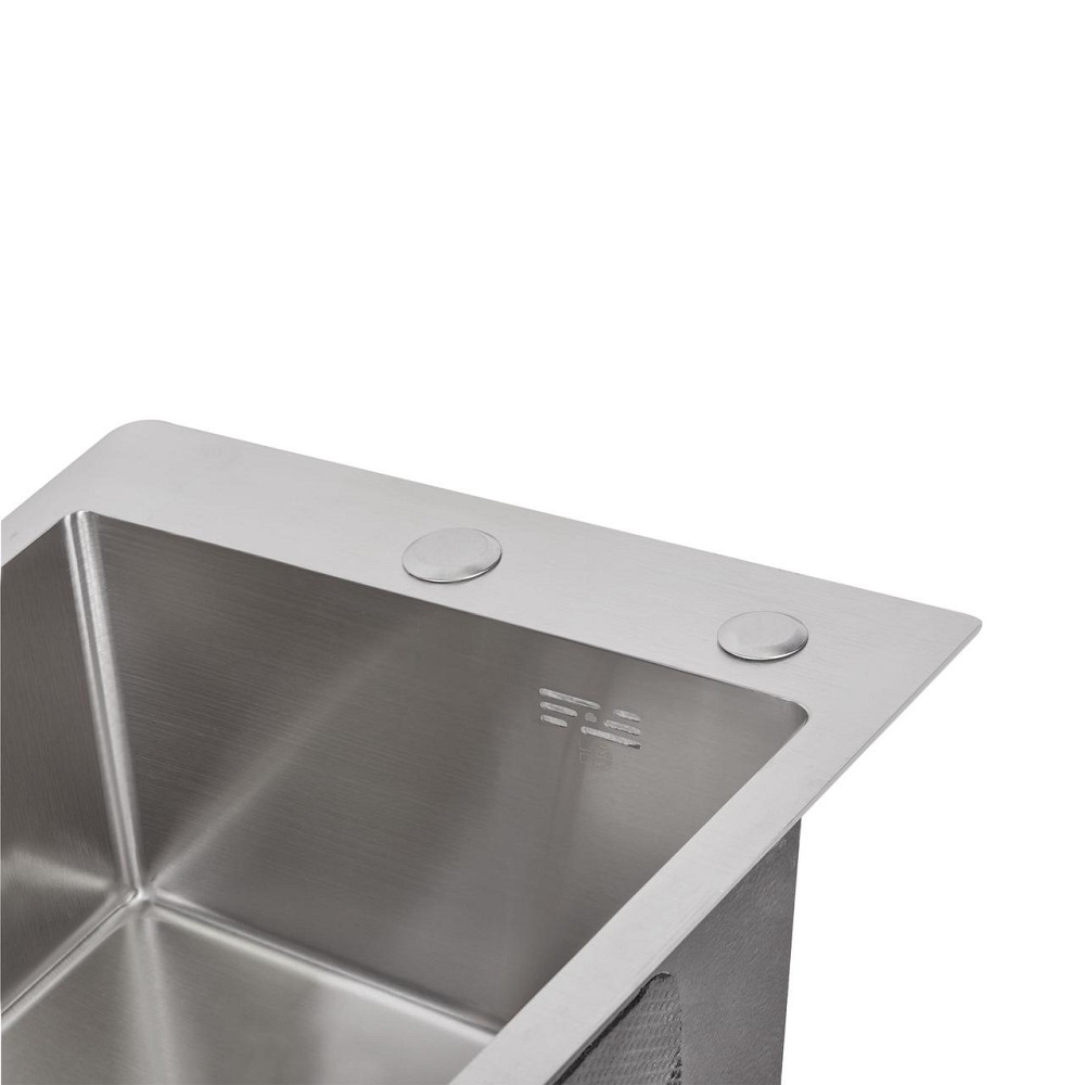 Мийка для кухні інтегрована Lidz Handmade H4050 (LDH4050BRU39258) Brushed Steel 3,0/1,0 мм Київ - фото 6