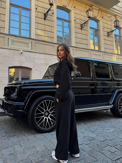 Женский трендовый базовый спортивный костюм трехнить петля Черный, 46/48 Одесса - изображение 10