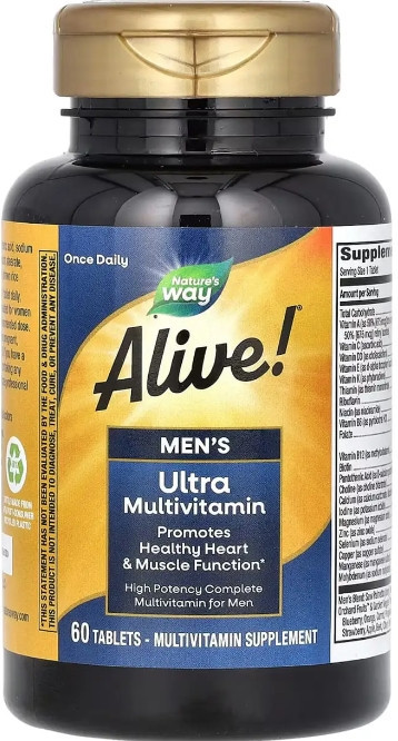 Витамины и минералы для мужчин Nature's Way Alive! Alive! Men's Multi-Vitamin 60 таблеток Киев - изображение 2