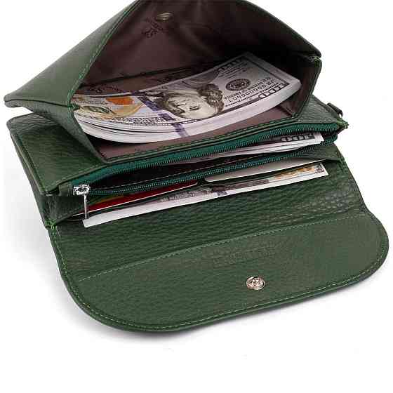 Клатч из кожи женский ST Leather 19320 Зеленый Киев