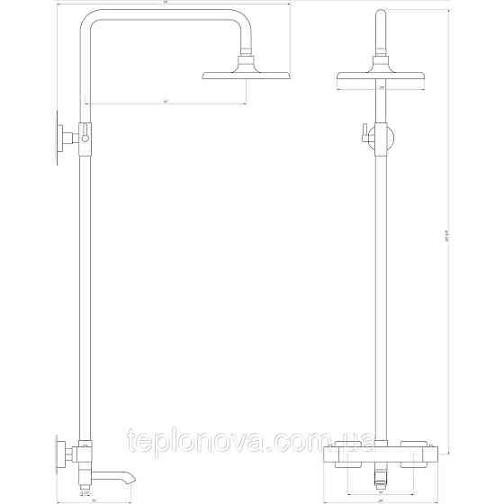 Душевая система Globus Lux Termostatic R GLA-0041T-BB Черновцы