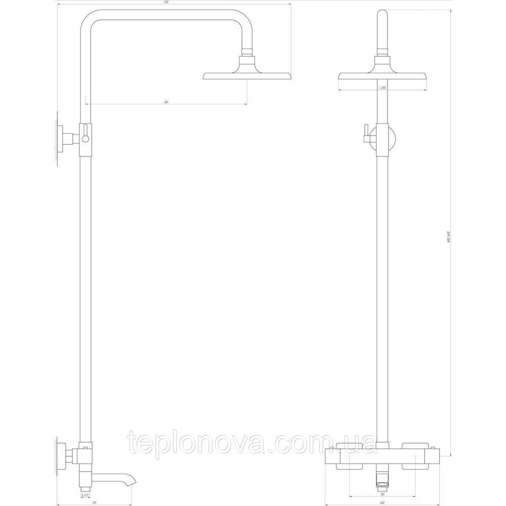 Душевая система Globus Lux Termostatic R GLA-0041T-BB Черновцы - изображение 4
