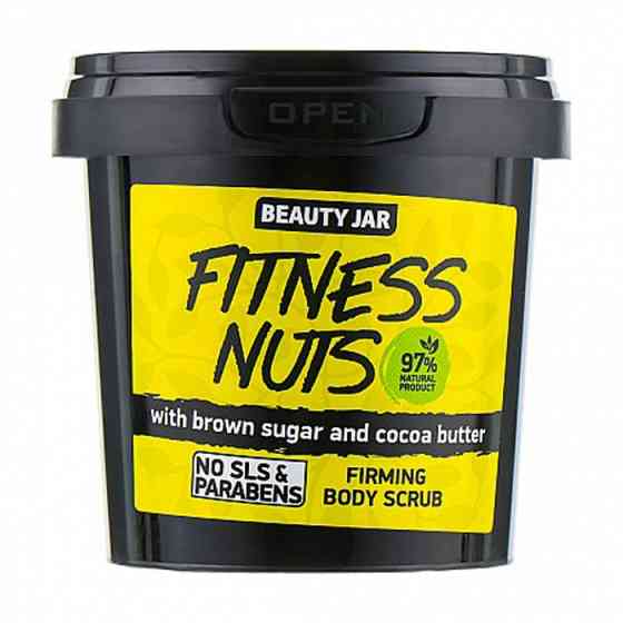 Скраб для тіла зміцнюючий з цукром Fitness Nuts Beauty Jar 200 г Київ