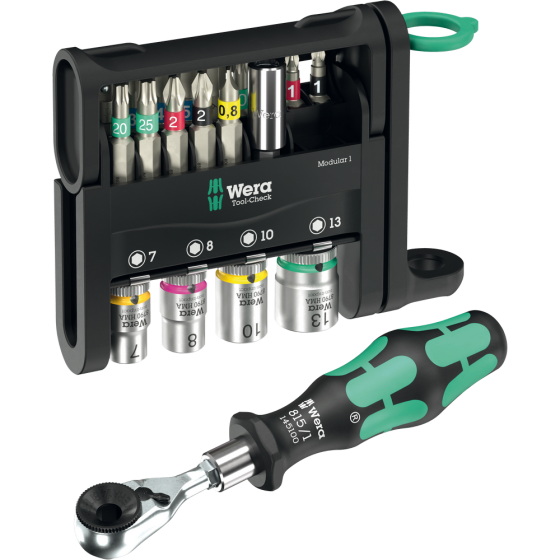 Набір торцевих головок і біт з тріскачкою Wera 1/4" 22од. 05049000001 Одеса