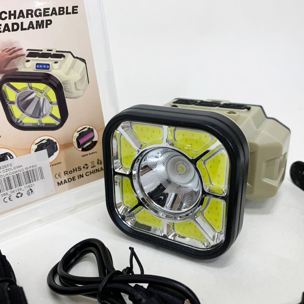 Ліхтар налобний 826X-XPE+8COB(White+Red), 1x18650 ZJ-88 Львів - фото 8