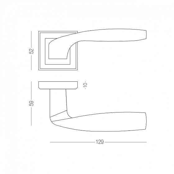 Ручка Z-1325 SN/CP Матовий нікель/полірований хром Київ