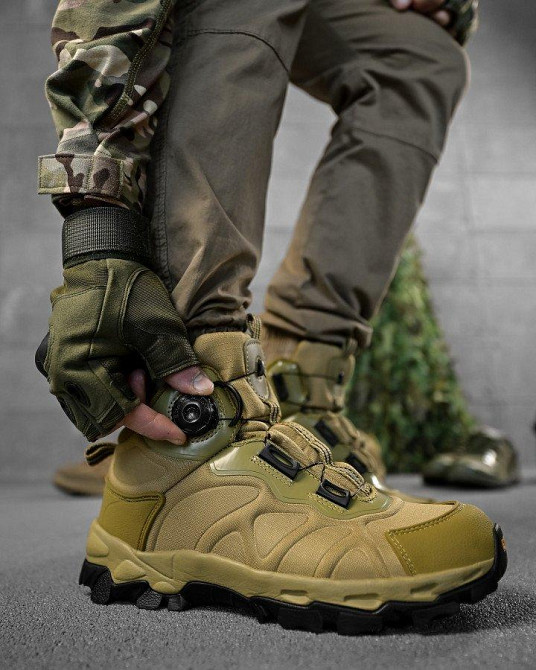 Тактичні черевики на автозав'язці Койот ВТ7981 Одеса - фото 10