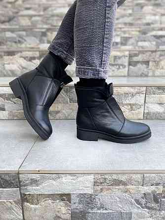 Без бренда Черевики жіночі ESSFIER 2017 чорні (зима, шкіра натуральна) (3877) 37 Коломыя