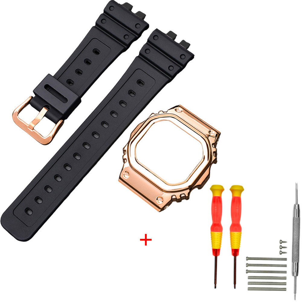 Ремінець + безель (рант) для Casio G-Shock GMW-B5000 Black RG SBR Київ - фото 1