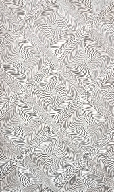 Шпалери вінілові на флізеліні AdaWall Omega1.06х10 геометрія 3д фігури напівкруги смуги бежево білі 23201-2 Київ - фото 1