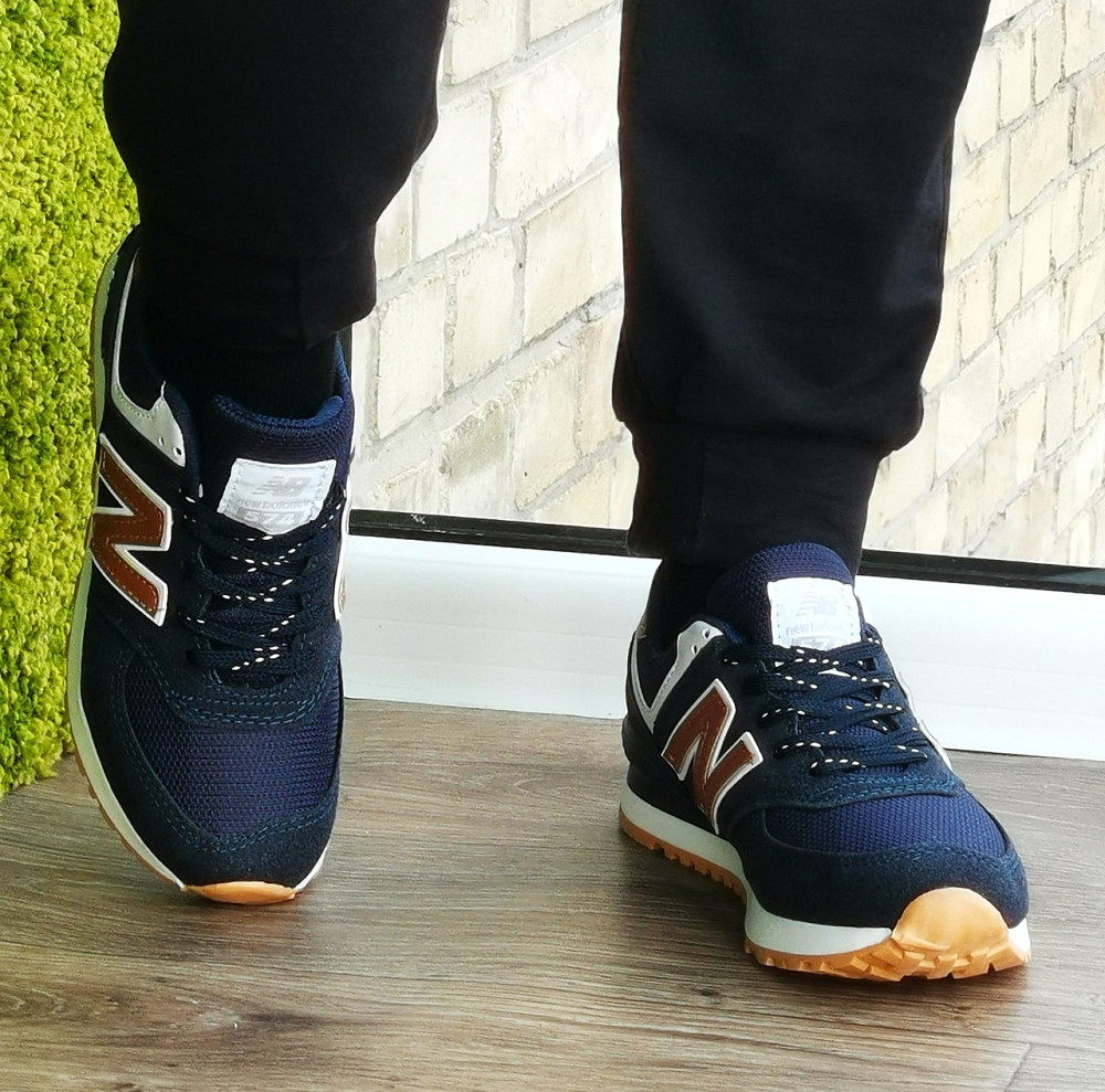 Синие Кроссовки New Balance 574 Женские Мужские Замшевые Нью Баланс (размеры: 36,37,38) - 74-7 Днепр - изображение 9