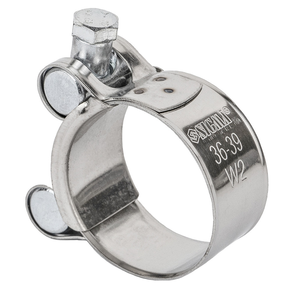 Хомут силовой нержавеющий 20мм Ø36-39мм (КРАТНО 10шт) SIGMA (2508121) Киев - изображение 4