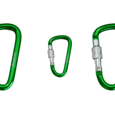 Карабін туристичний Tramp Набір 10 шт з муфтою 7 cм Green (UTRA-302-green) Вінниця - фото 3