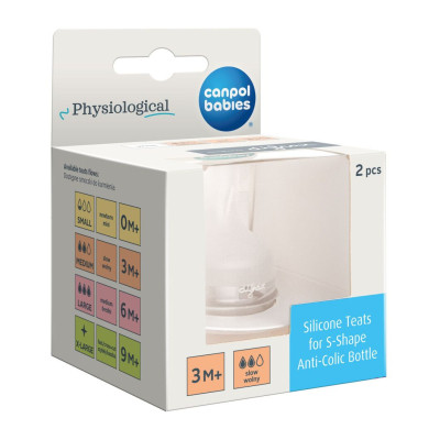 Соска Canpol babies силіконова до пляшечки S-Shape M (повільна) 2 шт (59/892) Вінниця - фото 8