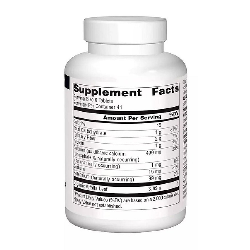 Экстракт люцерны Source Naturals Alfalfa 648 мг 250 таблеток Луцк - изображение 2