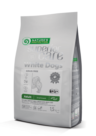 Nature's Protection Superior Care White Dogs Grain Free Insect Adult Small Breeds Сухий беззерновий корм для дорослих собак малих порід з протеїн Київ
