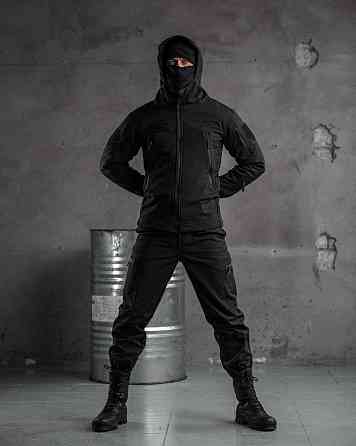 Тактичний костюм SoftShell Police black ВТ7623 Київ