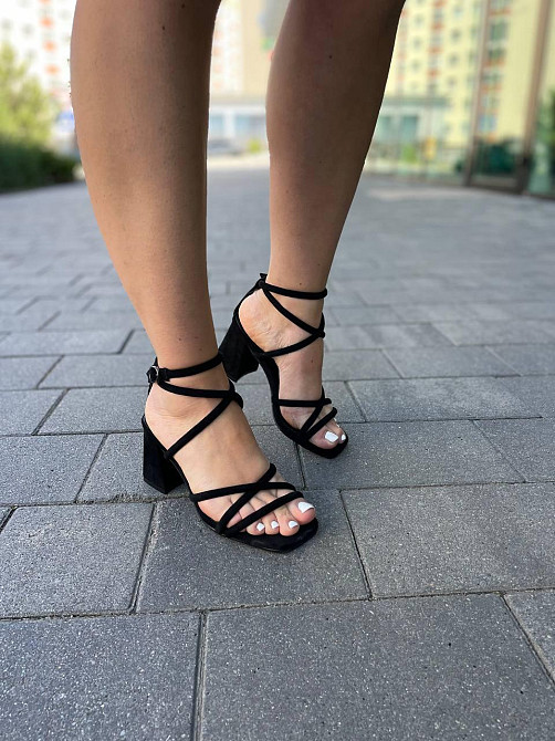 Meideli Босоніжки жіночі MEIDELI H008H-1 чорні (літо, еко-замша) (5809) Коломыя - изображение 4