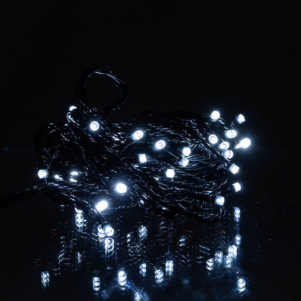 Garlando Новорічна кімнатна гірлянда нитка 6 м 50 LED чорний провід Білий W50LED6MBW Коломия - фото 2