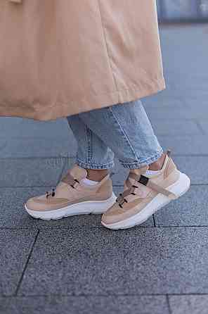 Abbi Кроссовки женские ABBI бежевые натуральная кожа 39р. (CORI-02) Коломия