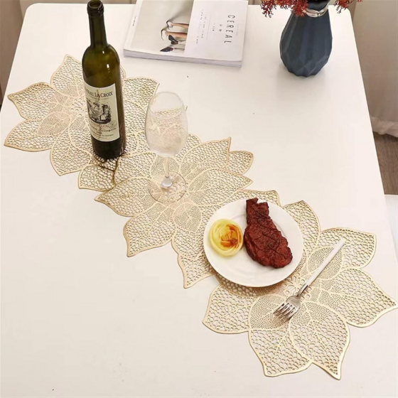 Килимок сервірувальний під гаряче, 91×35см, сервірувальна серветка скатертина золотиста Кам'янець-Подільський