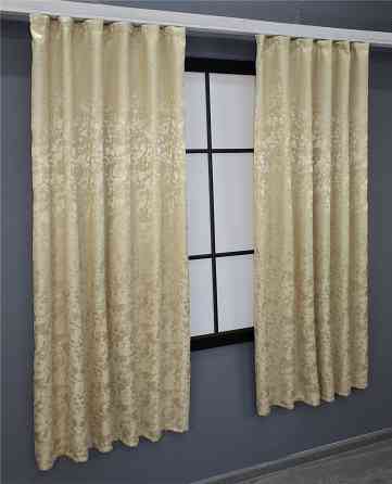 Комплект коротких штор VR-Textil Лен мрамор Pavliani ХО №1270ш 130х170 см 2 шт Бежевый (35-0112) Киев