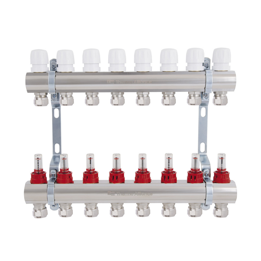 Коллектор латунный с расходомерами и евроконусами Thermo Alliance Standart 1