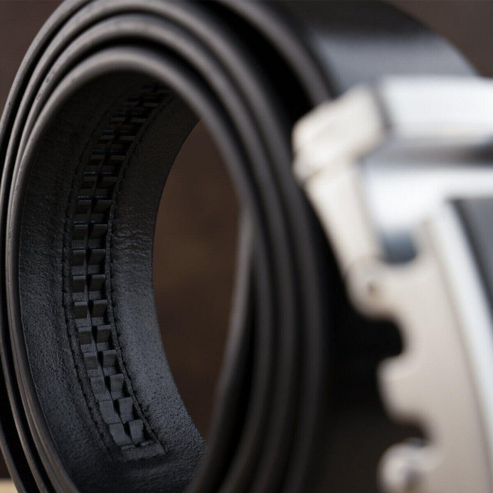 Ремень мужской с автоматической пряжкой Vintage 20294 Черный Киев - изображение 8