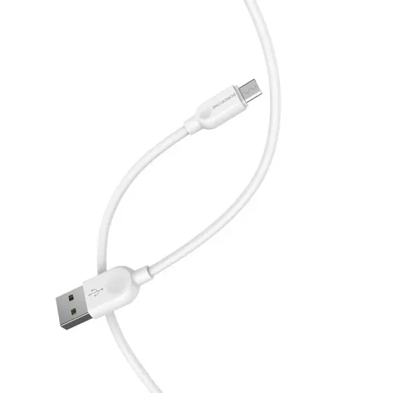 Кабель USB - micro USB 2 м, 2.4 А, ПВХ, прямі роз'єми, Borofone BX14 LinkJet, максимальний струм 2.4 Київ