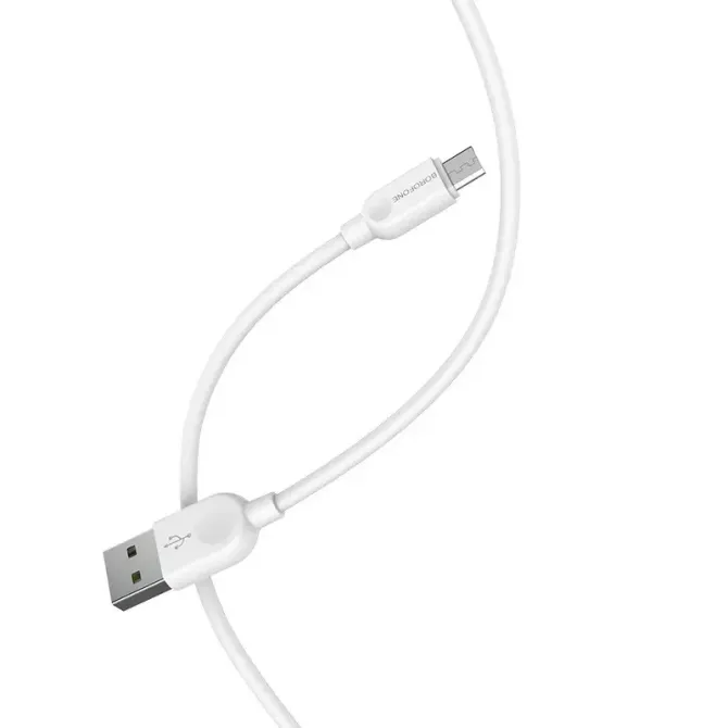 Кабель USB - micro USB 2 м, 2.4 А, ПВХ, прямые разъемы, Borofone BX14 LinkJet, максимальный ток 2.4  Киев - изображение 4