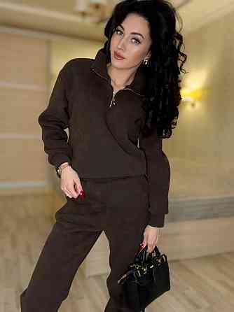 Женский теплый костюм двойка: кофта и штаны вельвет на плотном флисе Одесса