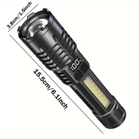 Фонарь ручной S100 аккумуляторный LED Type-C компактный мощный туристический портативный Одесса