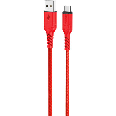 Дата кабель USB 2.0 AM to USB-C 1.0m 3A nylon X59 red HOCO (6931474744937) Вінниця - фото 1