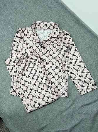 Дитяча піжамка із сатину Гуччі Пудровий 146-152 Харків