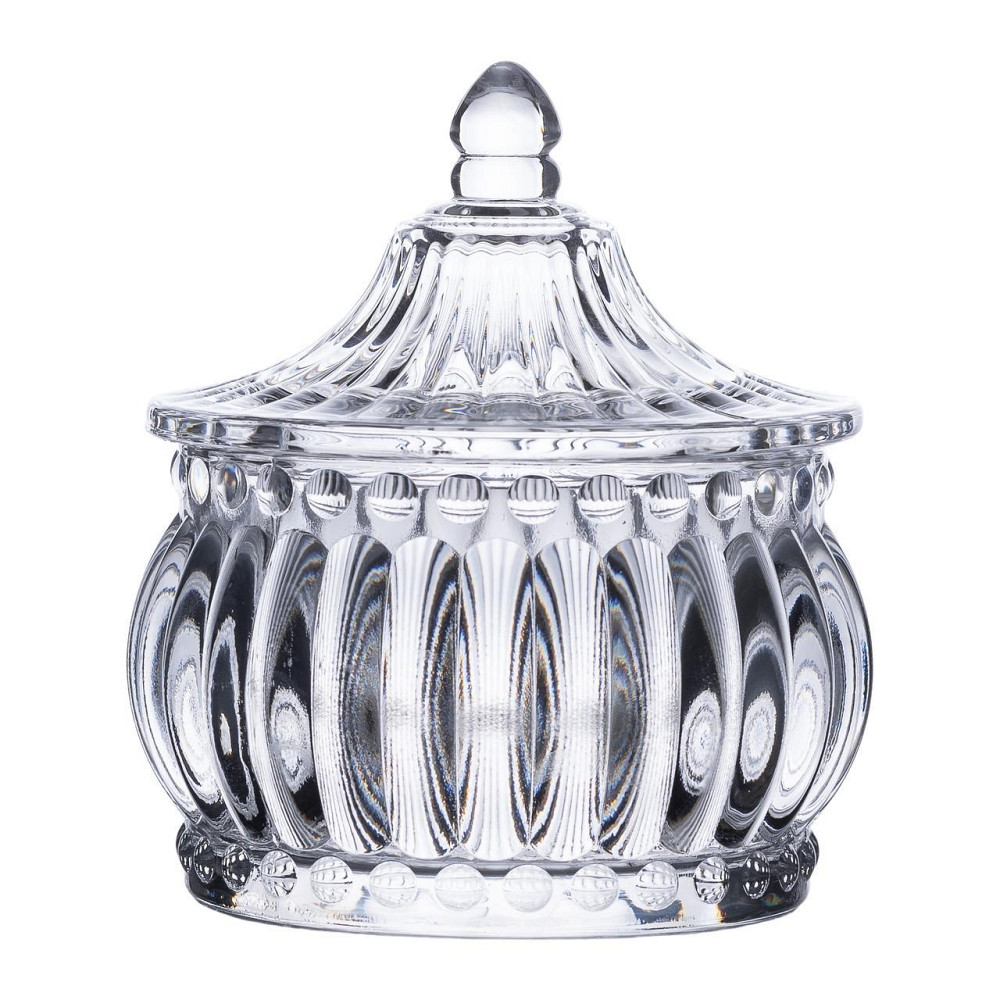 Стеклянная конфетница с крышкой в восточном стиле Ø 8 см Киев - изображение 1