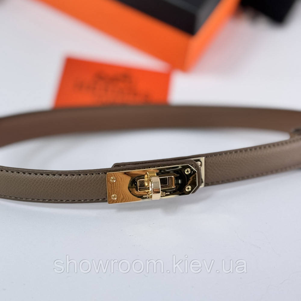 Жіночий ремінь шкіряний Hermes Гермес (280-1) тауп Київ - фото 5
