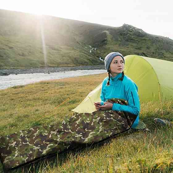 Демисезонный спальный мешок с капюшоном, 220х70см / Зимний спальник / Туристический спальний мешок-одеяло Киев