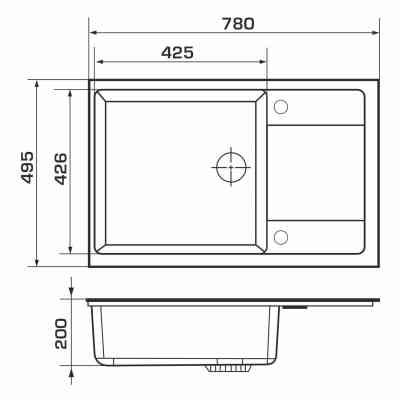 Мийка кухонна GRANADO Alicante grafito (gr2409) Вінниця