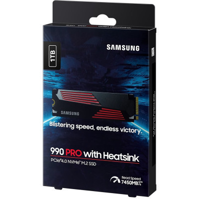 Накопитель SSD M.2 2280 1TB 990 PRO with Heatsink Samsung (MZ-V9P1T0CW) Винница - изображение 3