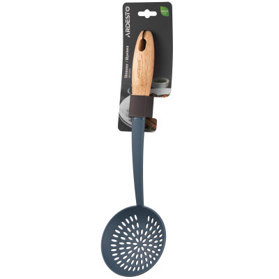 Шумовка Ardesto Midori, 34.5см, нейлон, дерево, синій (AR2122PG) Винница - изображение 1