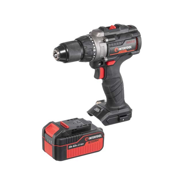 Дриль-шурупокрут акумуляторний ударний безщітковий 20 В, 100 Nm, 0-410/0-1800 об/хв, 2-13 мм, Li-ion, 4,0 Ач, ЗП 4 A, кейс Київ - фото 6