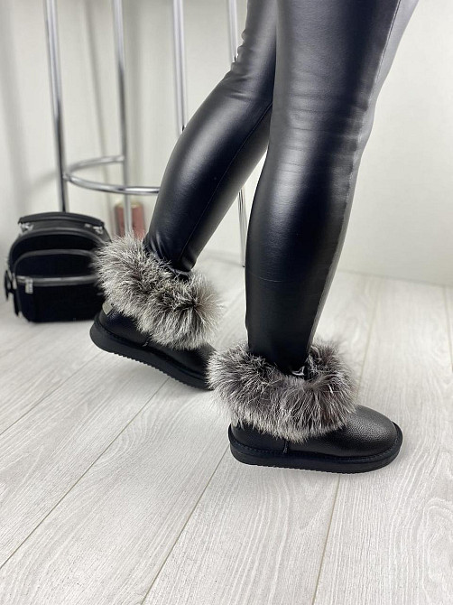 ITTS Угги жіночі ITTS чорні натуральна шкіра зима висота 11 см (5881-3) 36р.38р. Коломыя - изображение 7