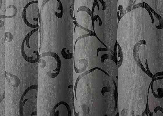 Комплект коротких штор VR-Textil Жаккард Allure № 1618ш Серый 130х170 см 2 шт (35-0270) Киев