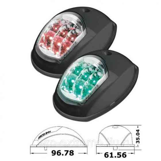 Пара навігаційних вогнів C91106PB-B LED чорний корпус Черкаси