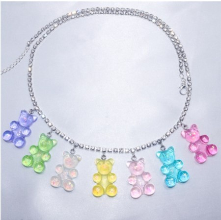 Намисто з ведмедиками - довжина 55см +40см, розмір ведмедики 3см, смола, цинковий сплав Київ - фото 2